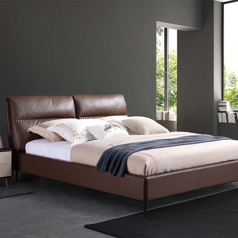 Modern Italiaans leer zacht bed